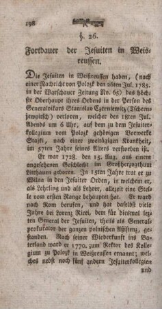§ 26. Fortdauer der Jesuiten in Weisreussen.