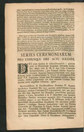 Series Ceremoniarum
