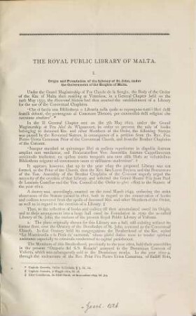 The Royal Public Library of Malta : a brochure