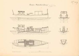 Benzin-Motorboot »Anny«: Schnitte 1:50