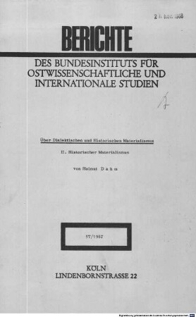 Über dialektischen und historischen Materialismus, 2. Historischer Materialismus