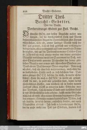 Dritter Theil. Beicht-Gebetter.