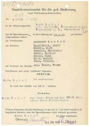 Babel, Marie