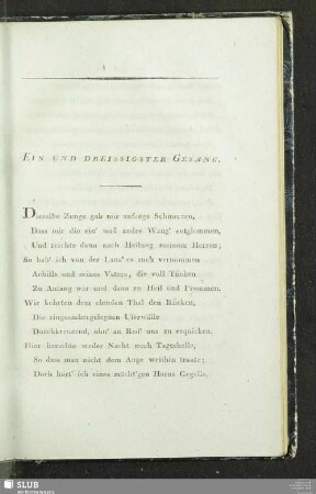 Einunddreissigster Gesang