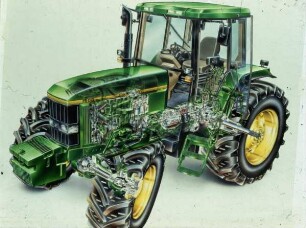 Fotografie: Traktor, Allradtraktor, Antriebs- und Anbausystem