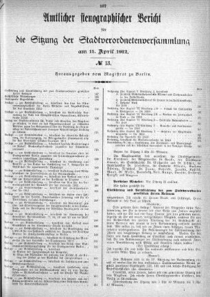 No. 13, 11. April 1912