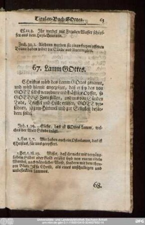 67. Lamm Gottes.