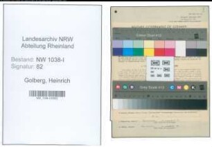 Entnazifizierung Heinrich Golberg , geb. 03.08.1910 ()
