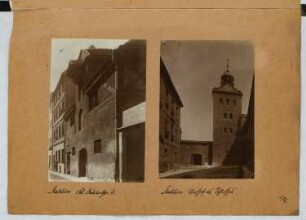 Wohnhaus Kleine Ritterstraße, Stettin. Schloss, Stettin: Ansichten (aus: Skizzen- und Fotoalbum 25)