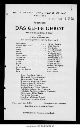 Das elfte Gebot