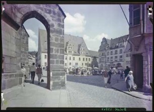 Meißen. Marktplatz mit Rathaus