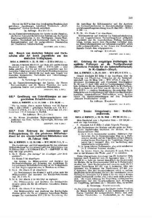 Erste Änderung der Ausbildungs- und Prüfungsordnung für den gehobenen Bibliotheksdienst bei den wissenschaftlichen Bibliotheken vom 29. Februar 1940 : [Amtliche Erlasse] ; [Amtlicher Teil]