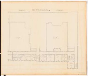 Reichsluftfahrtministerium, Berlin (Vorgängerbauten): ehemaliges Kriegsministerium: Gebäudeteil Wilhelmstraße 82-85: Grundriss 1. OG