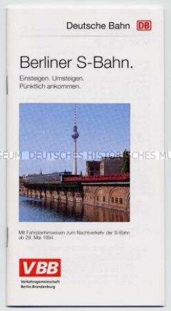 Werbe- und Informationsprospekt der Bundesbahn zur Berliner S-Bahn (mit Fahrplan)