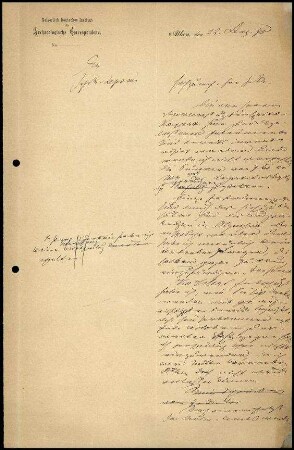 Bericht des Sekretars O. Lüders an R. Lepsius (Generalsekretar)