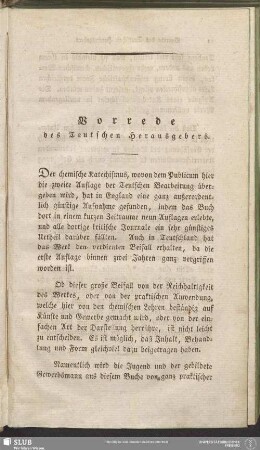 Vorrede des Teutschen Herausgebers