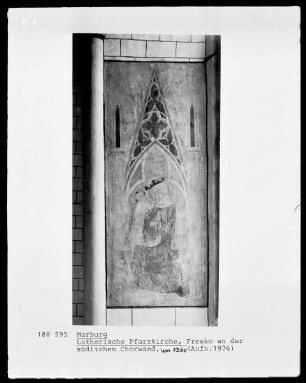 Fresko an der südlichen Chorwand mit Madonnendarstellung