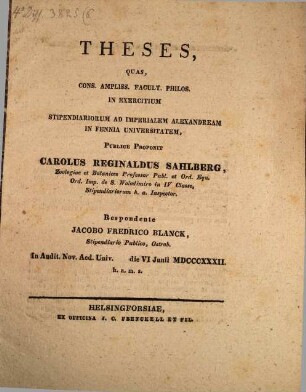 Theses : [ex physiologia]