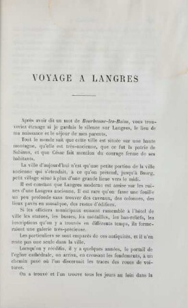 Voyage à Langres