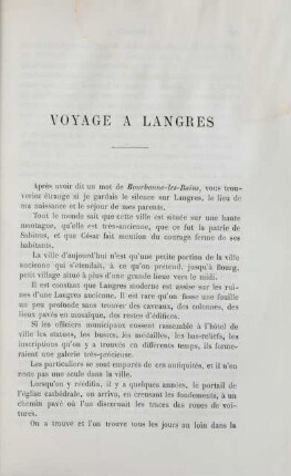 Voyage à Langres
