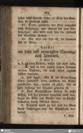 [Am sechs und zwanzigsten Sonntage nach Trinitatis]