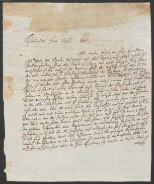Johann Gottfried von Herder (1744 - 1803) Autographen: Briefe von Johann Gottfried von Herder an verschiedene Adressaten - BSB Autogr.Cim. Herder, Johann Gottfried, 3. Johann Gottfried von Herder (1744 - 1803) Autographen: Brief von Johann Gottfried von Herder an Görz - BSB Autogr.Cim. Herder, Johann Gottfried.3