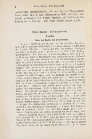 Erstes Kapitel. Das Urheberrecht