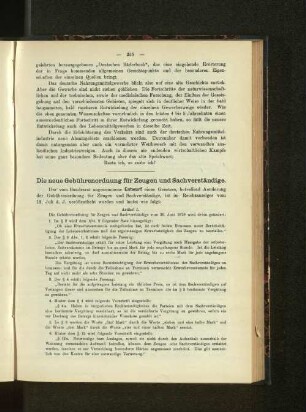 Die neue Gebührenordnung für Zeugen und Sachverständige.