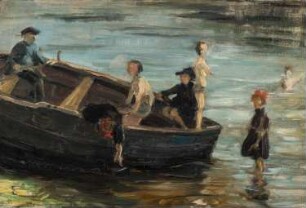 Kinder im Boot