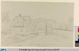 Hofthor vom Kreuzkloster bei Braunschweig Anno 1816 vom Hofe ab gezeichnet