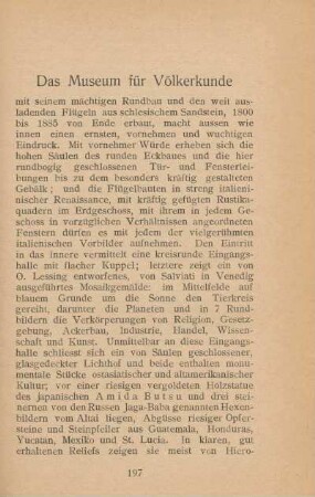 Das Museum für Völkerkunde