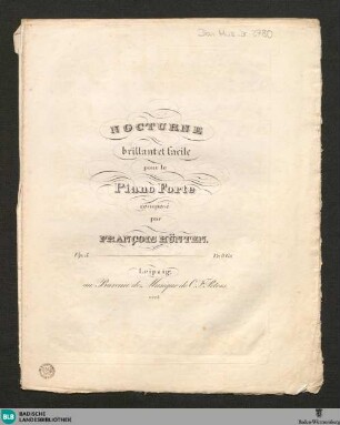 Nocturne brillant et facile : pour le piano forte; op. 5