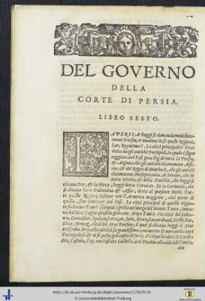 VI. Del Governo Della Corte Di Persia.