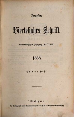 Deutsche Vierteljahrs-Schrift. 1868,3/4 = Jg. 31
