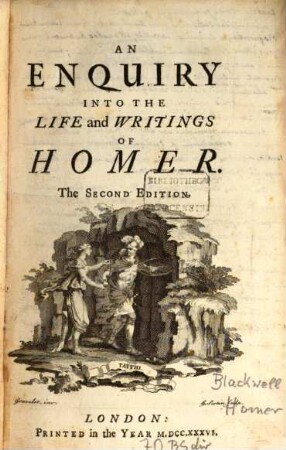 An Enquiry Into The Life and Writings Of Homer