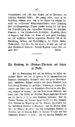 Die Conferenz der Seminar-Directoren und Lehrer zu Berlin