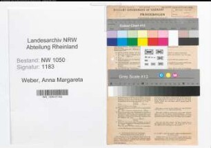 Entnazifizierung Anna Margareta Weber , geb. 26.03.1900 (Lehrerin)