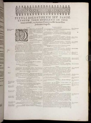 Tituli Digestorum Seu Pandectarum Juris Enucleati Ex Jure veteri collecti [...]