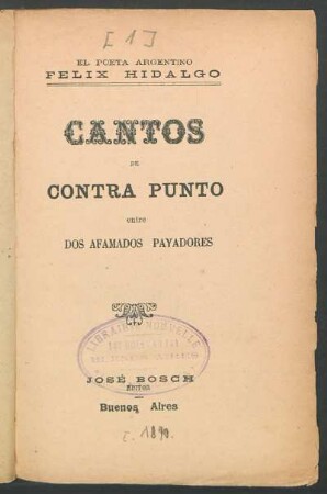Cantos de contra punto entre dos afamados payadores