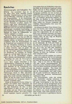 Kinematographie und biologische Forschung
