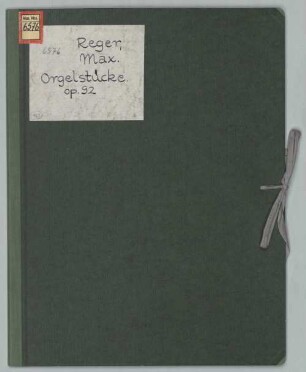 Suites, org, op. 92, RWV op. 92, g-Moll - BSB Mus.ms. 6576 : [caption title p. 1:] Nr. 1. Präludium [crossed out: "Fuge // für Orgel"] // Max Reger. op. 92