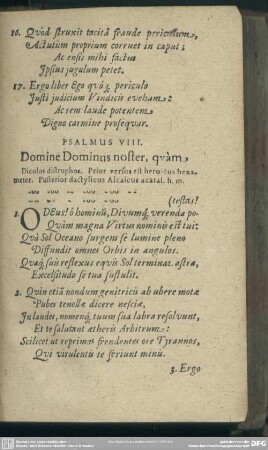 Psalmus VIII. Domine Dominus noster, quàm