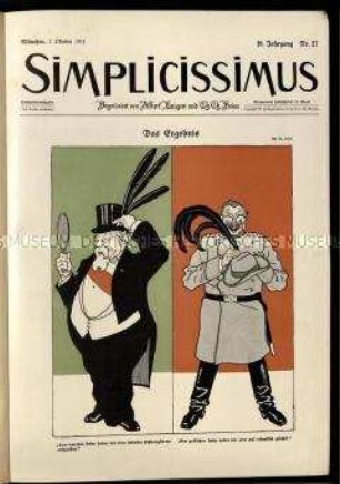 Satirische Wochenzeitschrift Simplicissimus. 16. Jahrgang 1911/12