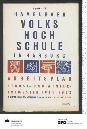 Programm 1. und 2. Trimester 1961/1962
