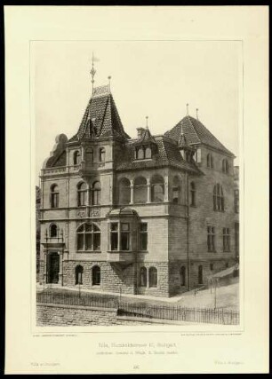 Tafel 46. Villa, Humboldtstrasse 10, Stuttgart. Architekten: Eisenlohr & Weigle, K. Bauräte