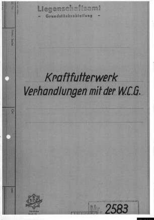 Kraftfutterwerk der Westfälischen Central-Genossenschaft (WCG)