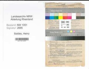 Entnazifizierung Heinz Baldes , geb. 26.06.1901 (Beamter)