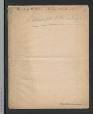 Literarische Erinnerungen