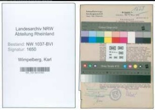Entnazifizierung Karl Wimpelberg , geb. 09.12.1910 ()