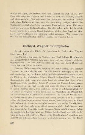 Richard Wagner Triumphator
